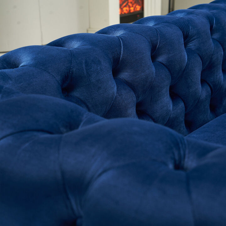 Chesterfield Modern Tufted Velvet Living Room Sofa,