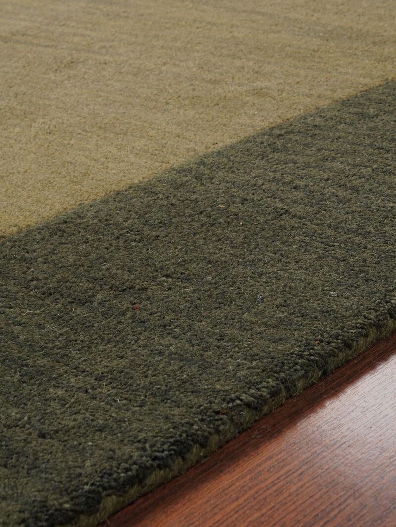 RUGSOTIC CARPETS HAND TUFTED WOOL ECO-FRIENDLY AREA RUGS  - 8'x10', Rectangle Shape, Green, Contemporary Modern Design, High Pile Thick Handmade Area Rugs for Living Room, Bed Room (K00201)