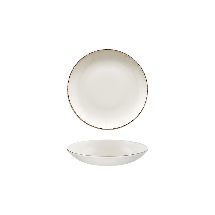 Retro dia.8" h:1.5" 17 oz. Round Decorated Porcelain Bowl (Set of 4)