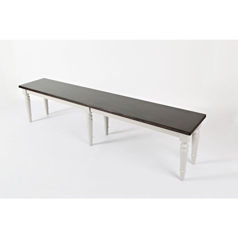 Jofran Orchard Park Farmhouse Solid Rubberwood 76 Bench