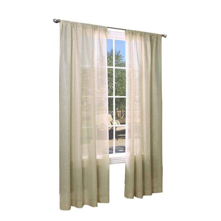 Commonwealth Thermasheer Weather Vane Insulated Pocket Top Panel - 50"x84" - Linen