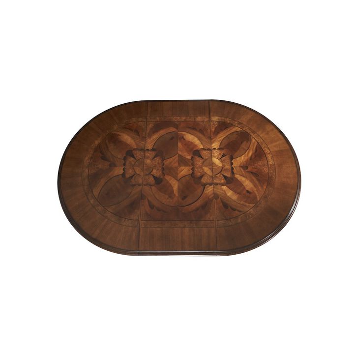 Michael Amini Villa Valencia Round Dining Table - Classic Chestnut