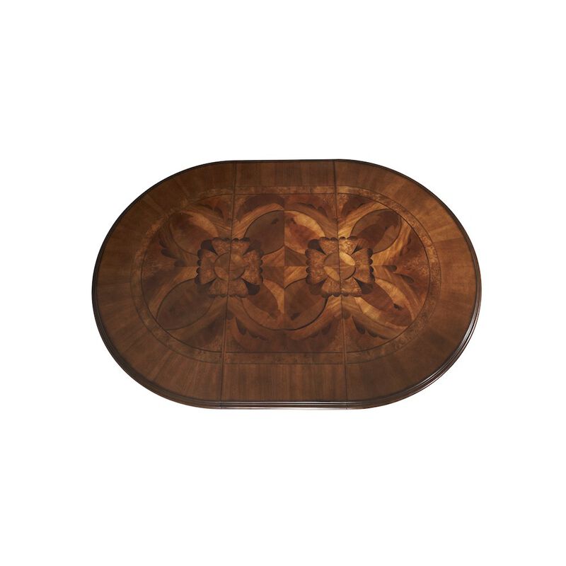 Michael Amini Villa Valencia Round Dining Table - Classic Chestnut