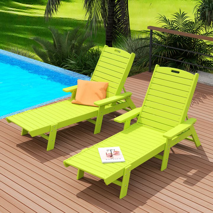 WestinTrends Adirondack Outdoor Chaise Lounge (Set of 2)