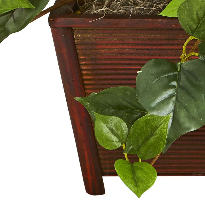 Hivvago Bougainvillea Artificial Plant in Decorative Planter - Purple