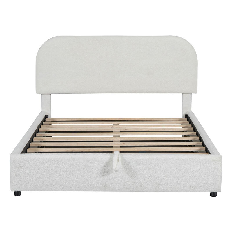 Merax Teddy Platform Bed with Hydraulic Storage System