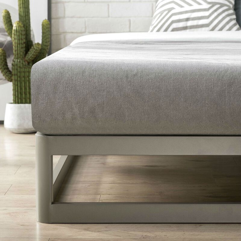Modern Heavy Duty Low Profile Metal Platform Bed Frame