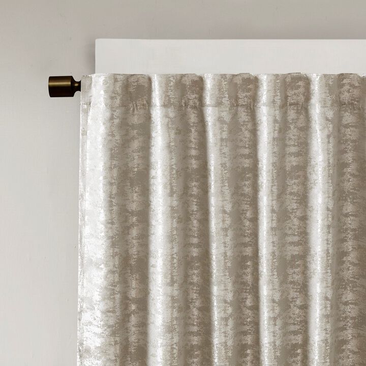 Gracie Mills Soraya Jacquard Total Blackout Curtain Panel - 50x108"