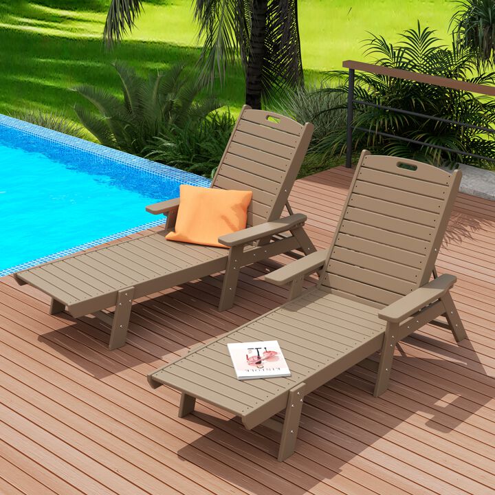 WestinTrends Adirondack Outdoor Chaise Lounge (Set of 2)