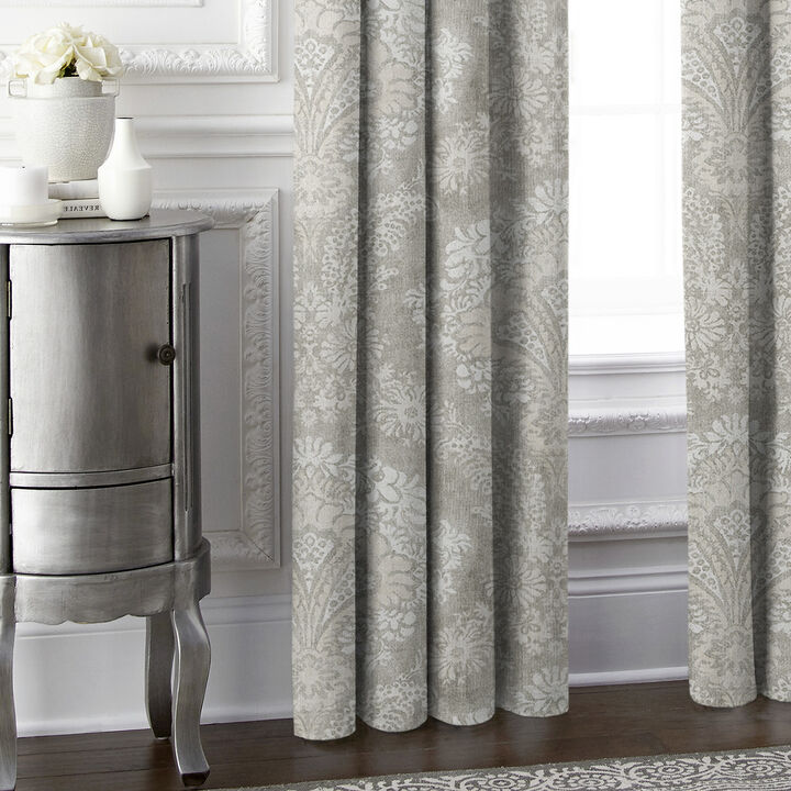 6ix Tailors Fine Linens Ophelia Stone Pole Top Drapery Panel Pair