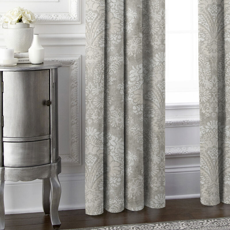 6ix Tailors Fine Linens Ophelia Stone Pinch Pleat Drapery Panel Pair