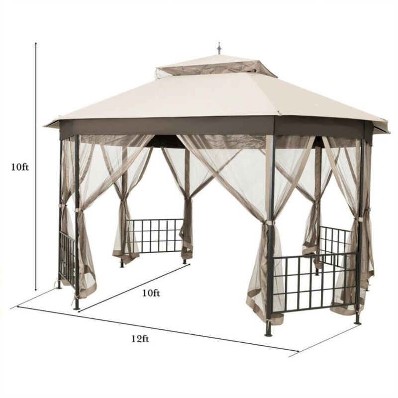 Hivvago 10' x 12' Octagonal Patio Gazebo