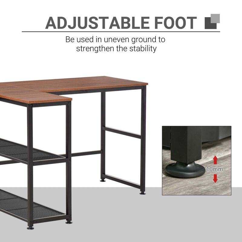 Dark Walnut Shared Workspace: 83" Two-Person Desk with Storage Shelves