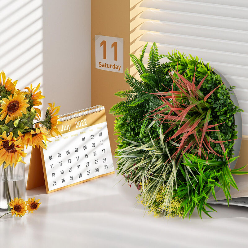 2-Pack Square Framed Artificial Foliage Wall Art for Home Decor
