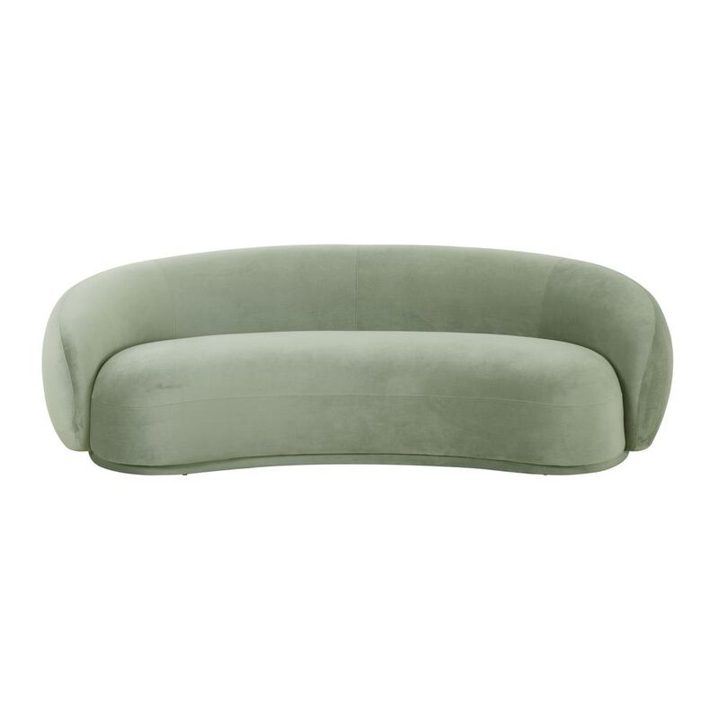 Belen Kox Luxe Moss Green Velvet Curved Sofa, Belen Kox