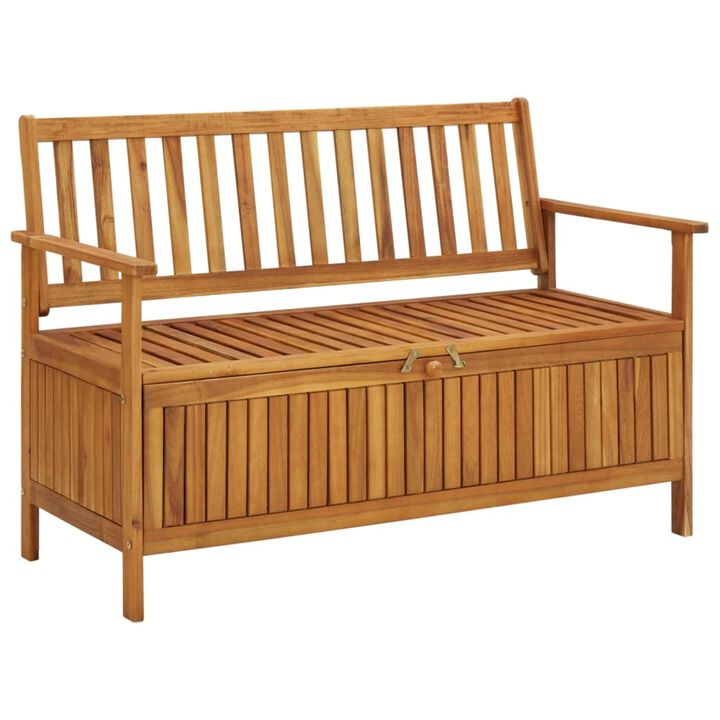vidaXL Garden Storage Bench 47.2" Solid Acacia Wood
