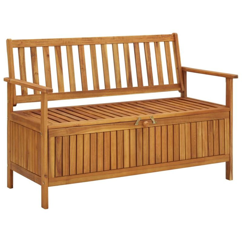vidaXL Garden Storage Bench 47.2" Solid Acacia Wood
