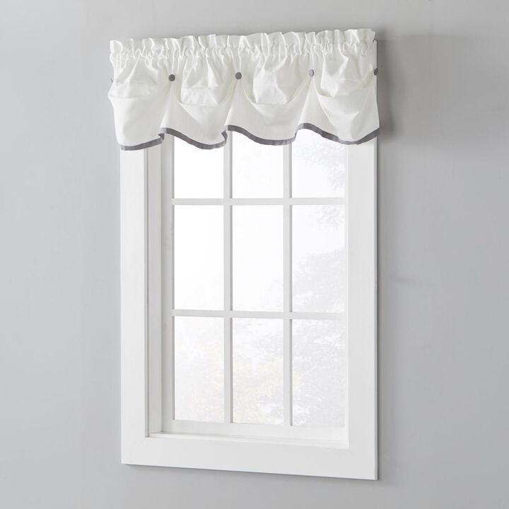 Saturday Knight Ltd Manor Versatile Tailored Window Valance - 58x13", Dove Gray