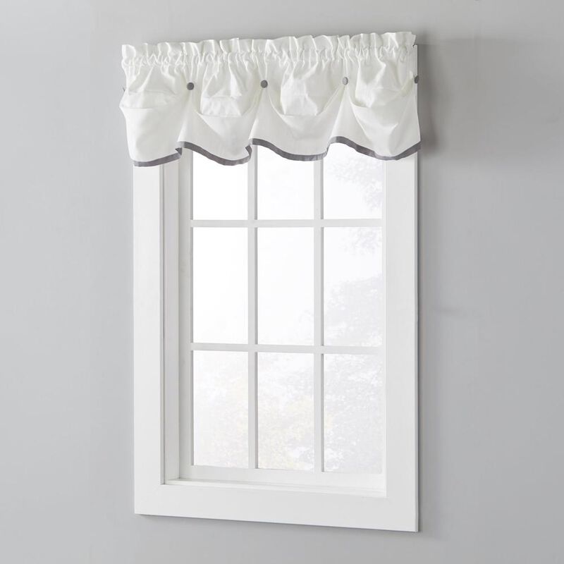 Saturday Knight Ltd Manor Versatile Tailored Window Valance - 58x13", Dove Gray