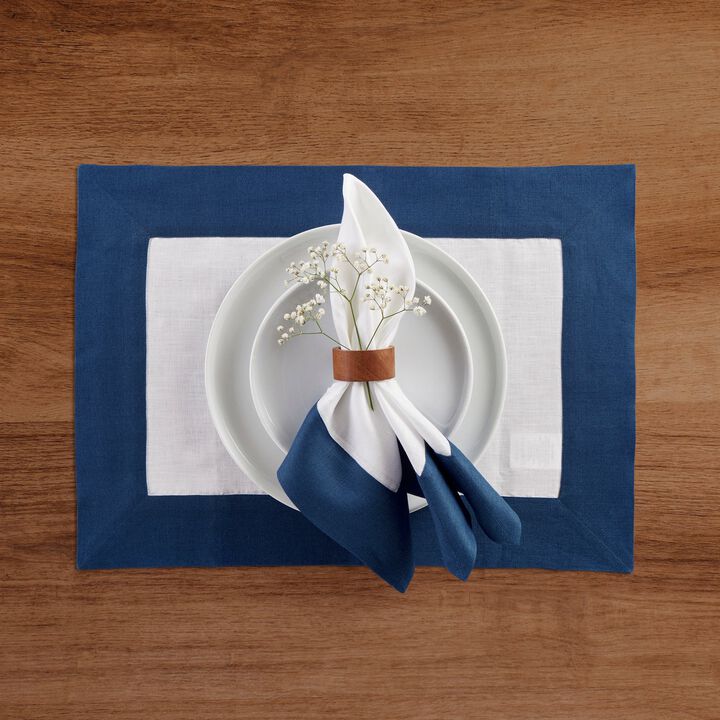 Solino Home 100% Pure Linen 14 x 19 Inch Placemats Set of 4 | Contempo