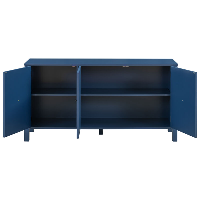 Merax Sideboard Cabinet with Curved Swirl Patterned Doors