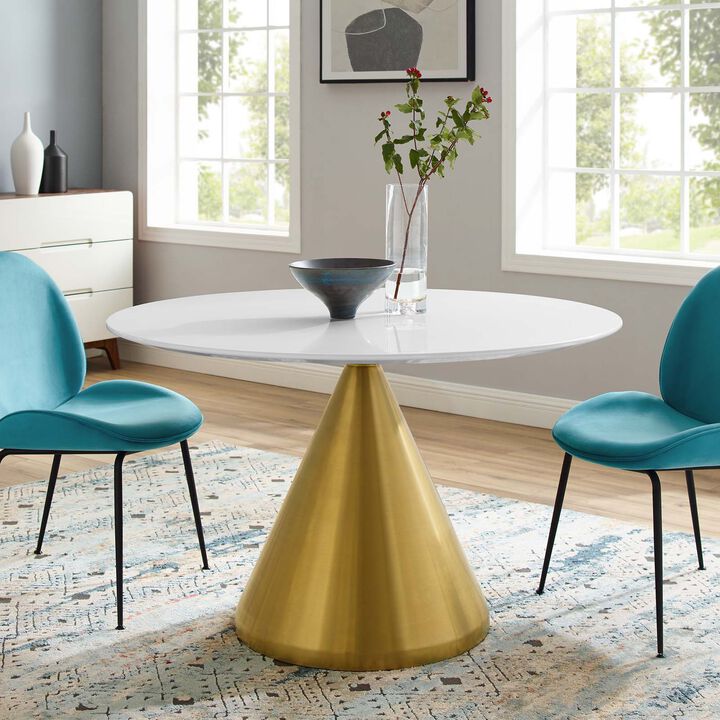 Modway - Tupelo 47" Dining Table Gold White