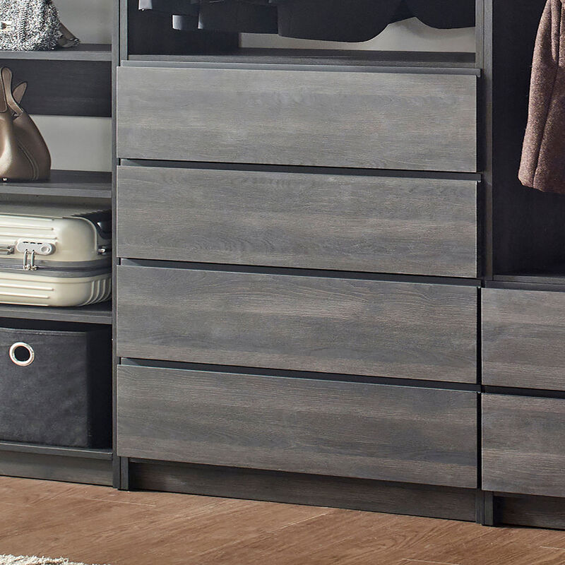 Prosper Gray Freestanding Walk in Wood Closet System