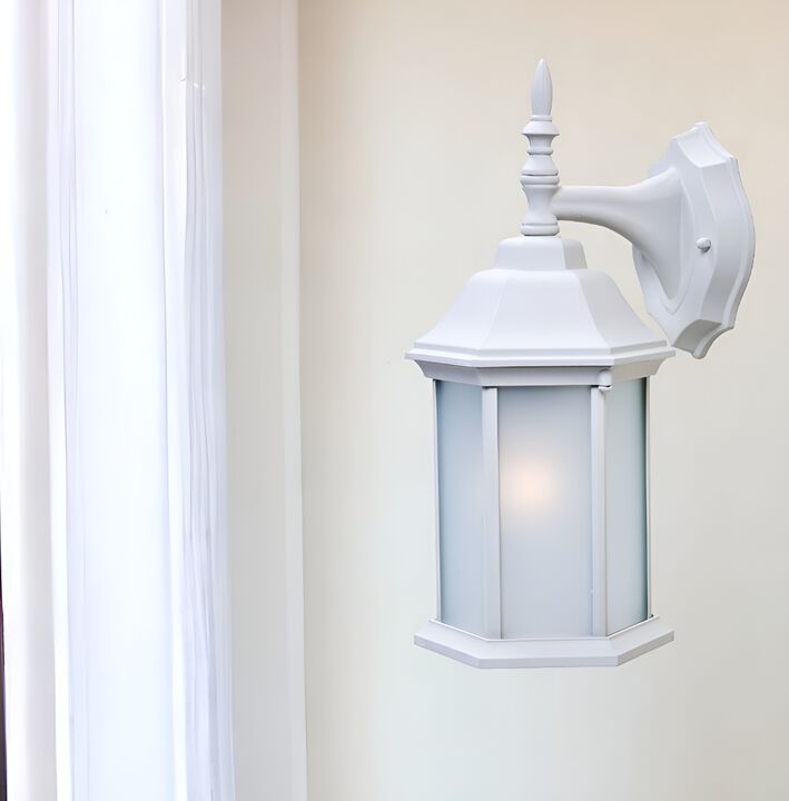 Hivvago White Frosted Glass Swing Arm Wall Light
