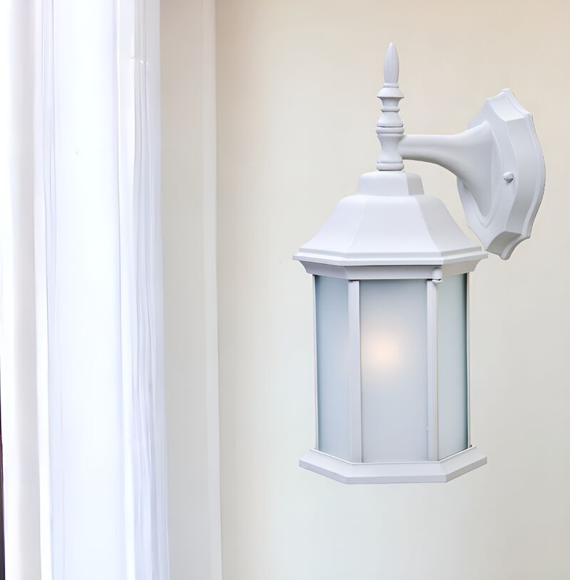 Hivvago White Frosted Glass Swing Arm Wall Light