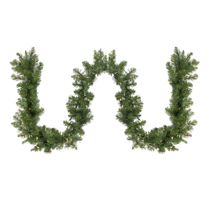 50' x 10" Pre-Lit Buffalo Fir Commercial Artificial Christmas Garland  Warm White Lights