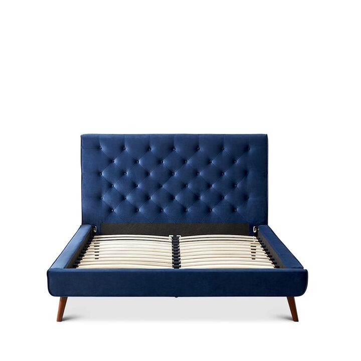 Ashcroft Furniture Co Dillon Queen Velvet Platform Bed