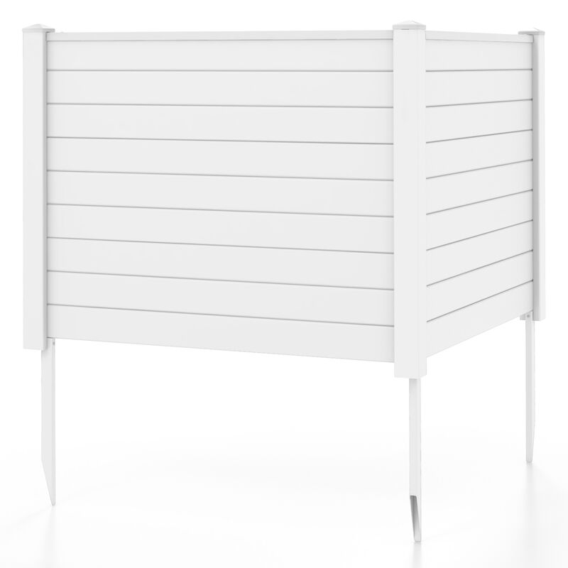 Outdoor PVC Privacy Screens Fence Panels with 20 Inch Long Stakes