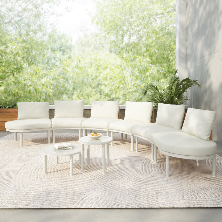 Merax Patio Sofa Furniture Set for Backyard, Garden, Poolside