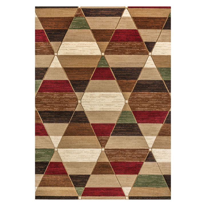 Kehoe Retro Diamonds Geometric Area Rug
