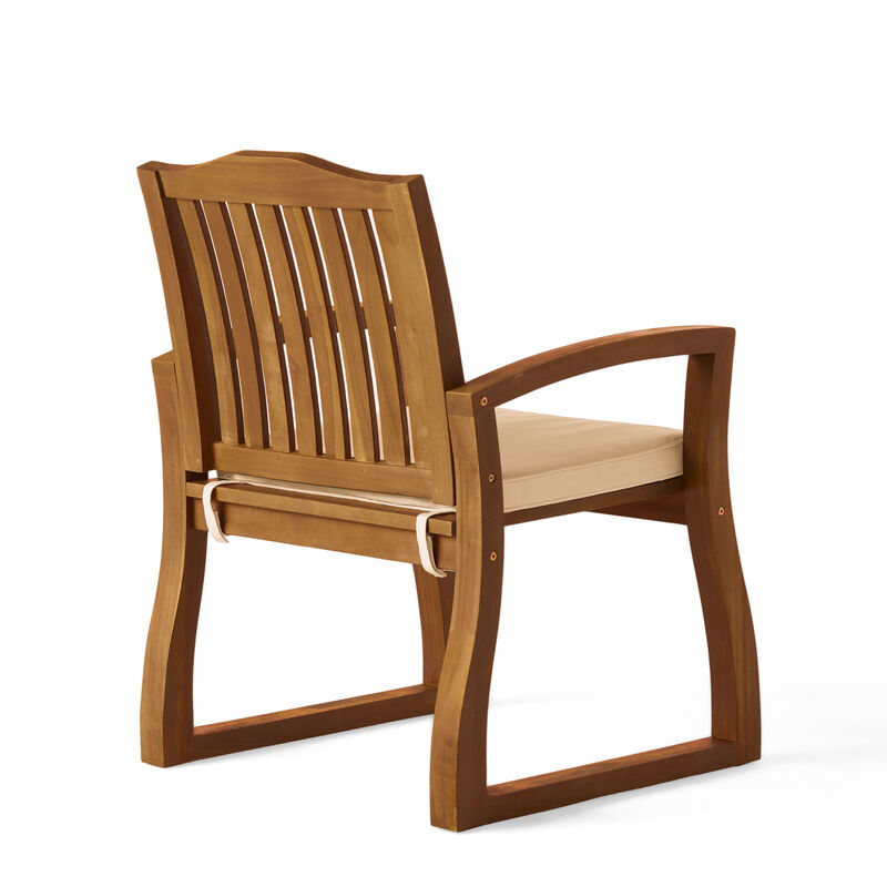 Merax Acacia Wood Dining Chairs for Outdoor ( 2 PCS)