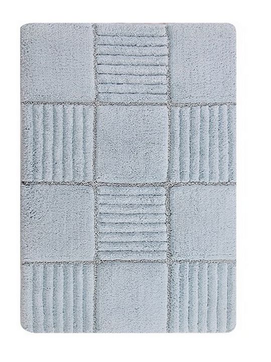 Knightsbridge Chakkar Board 220 GSF Non Skid Back Bath Rug 17 x 24 - Light Blue