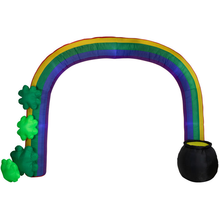 13' Inflatable Lighted St. Patrick's Day Rainbow Outdoor Decoration
