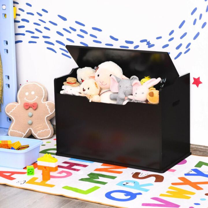 Hivvago Kids Toy Wooden Flip-top Storage Box Chest Bench with Cushion Hinge