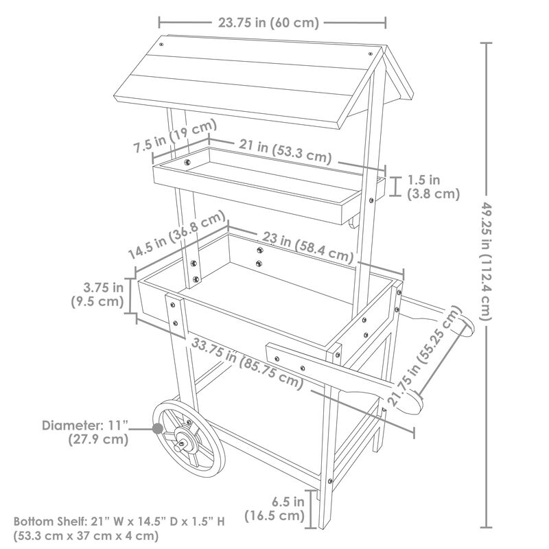 Country Market Flower Stand Raised Garden Bed