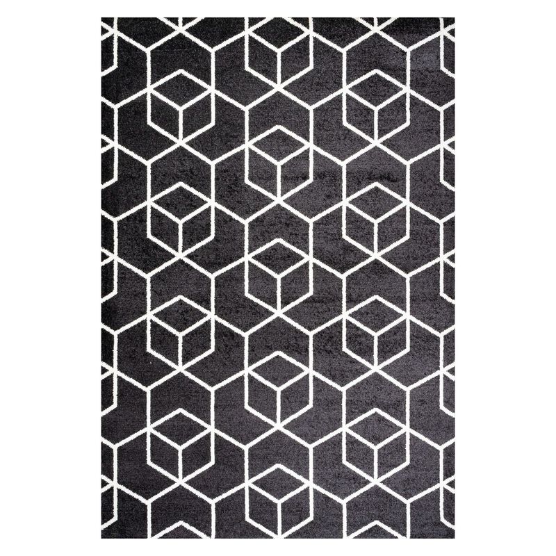 Tumbling Blocks Modern Geometric Area Rug