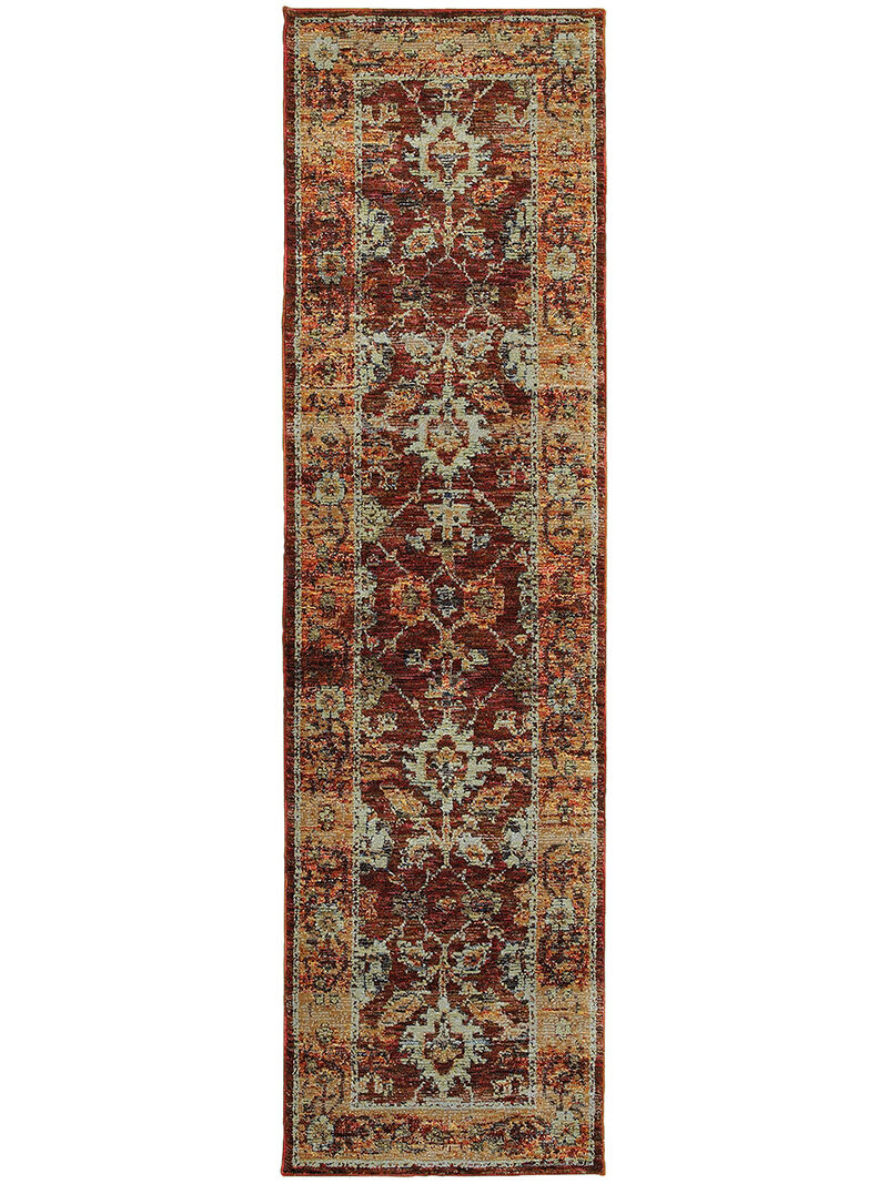 Andorra 5'3" x 7'3" Red Rug