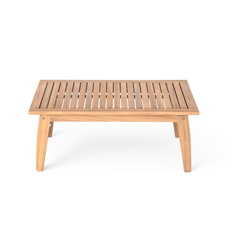 Merax Outdoor 2-piece Acacia Wood Sofa Table Set