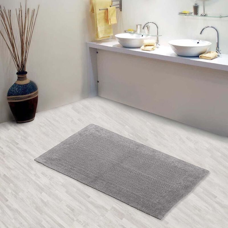 Knightsbridge Bella Napoli 220 GSF Reversible Bath Rug 20 x 30 - White