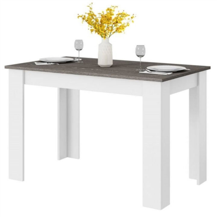 Stylish White-Legged Kitchen Dining Table & Computer Desk – Space-Saving Elegance