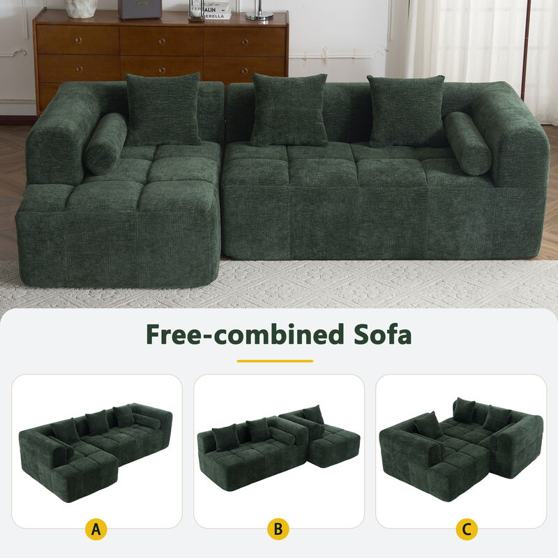 Merax Full-Compressed Sofa Modular Sectional Sofa