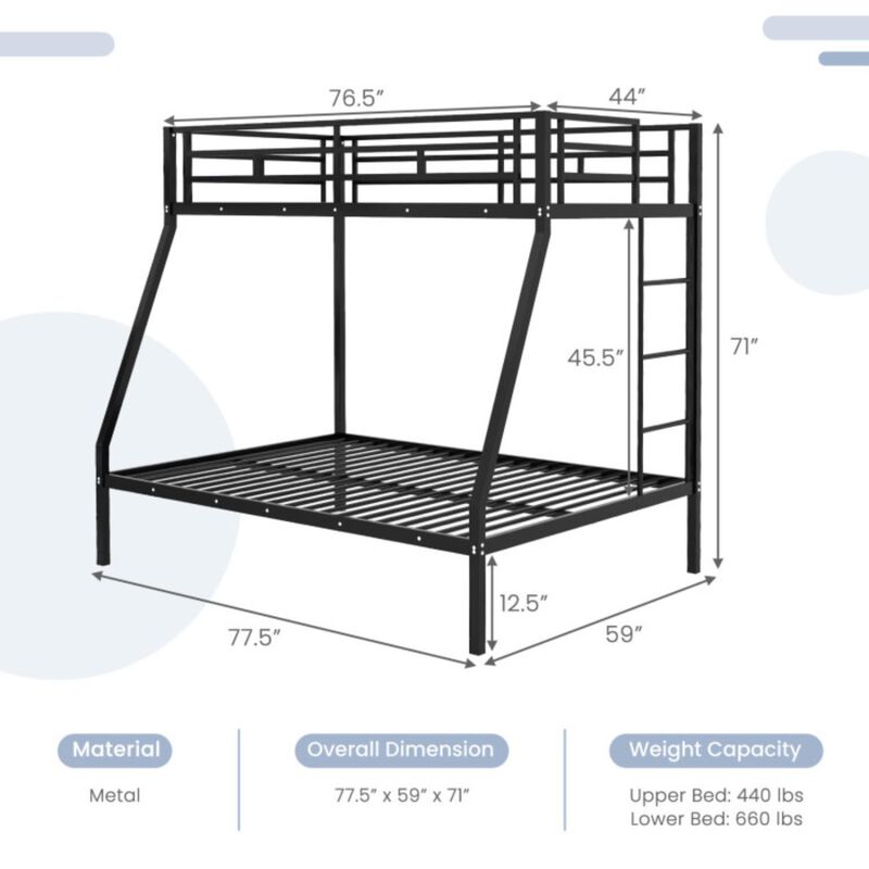 Hivvago Space-saving Metal Slatted Bed Frame for Teens and Adults Noise-free No Box Spring Needed