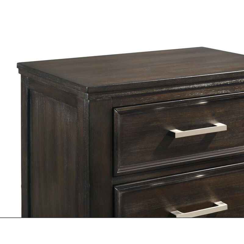 New Classic Furniture Furniture Andover Wood Nightstand with 2 Drawers in Nutmeg
