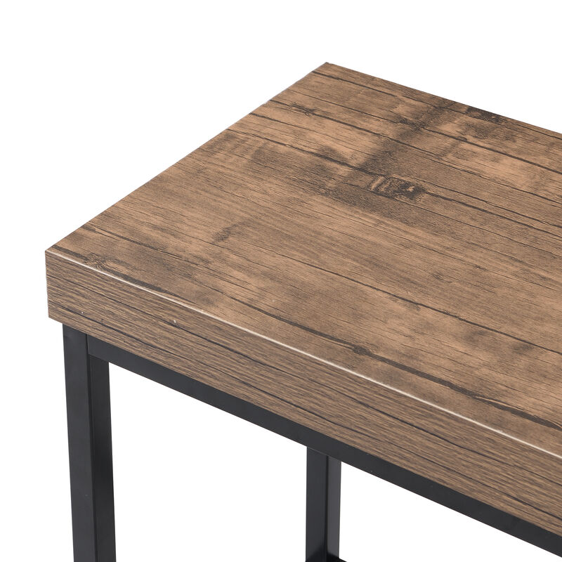 Farmhouse Kitchen Island Set with 2 Stools