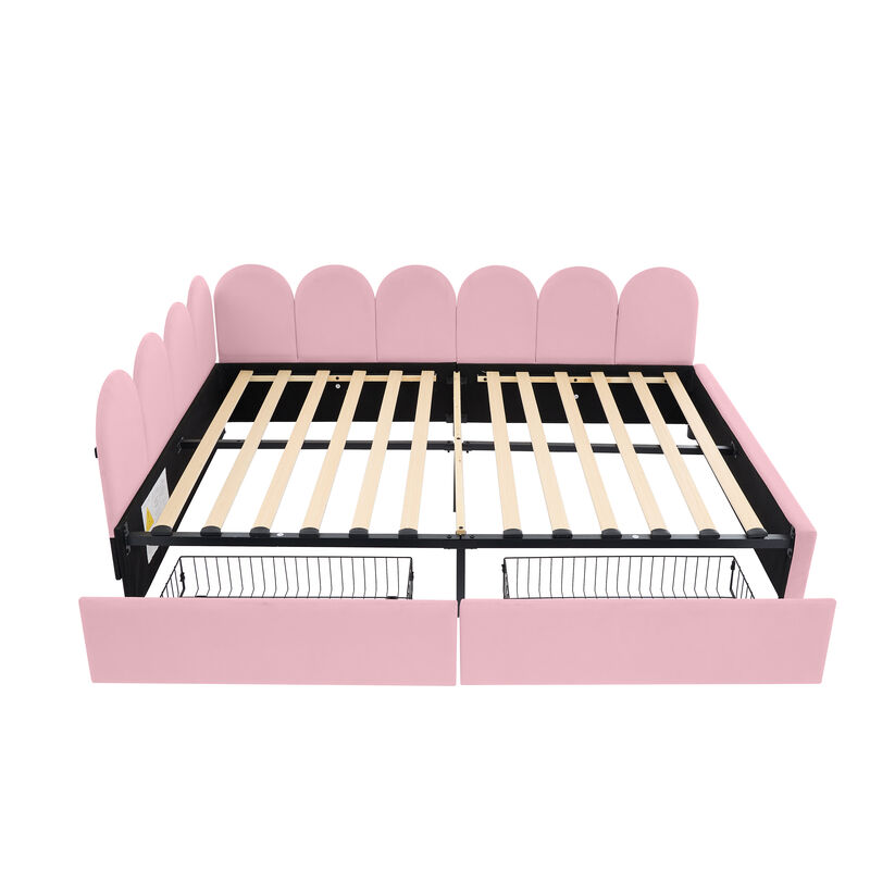 Merax Upholstered Daybed with 2 Drawers