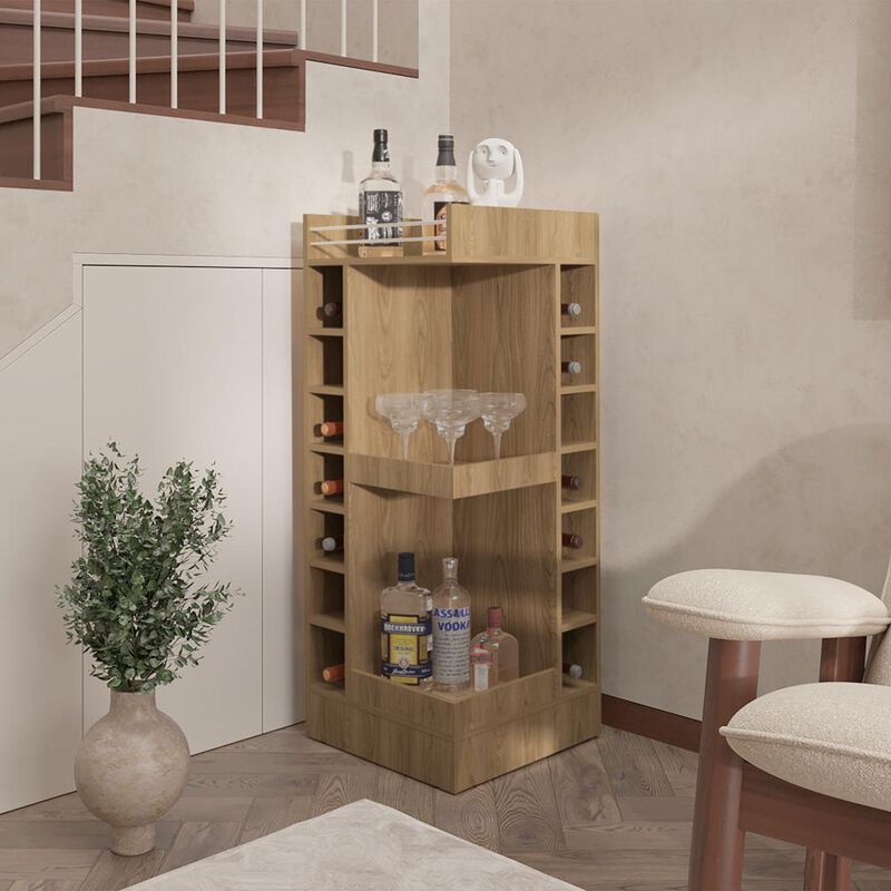 Glen Lyon Bar Cabinet, Living Room, Light Pine